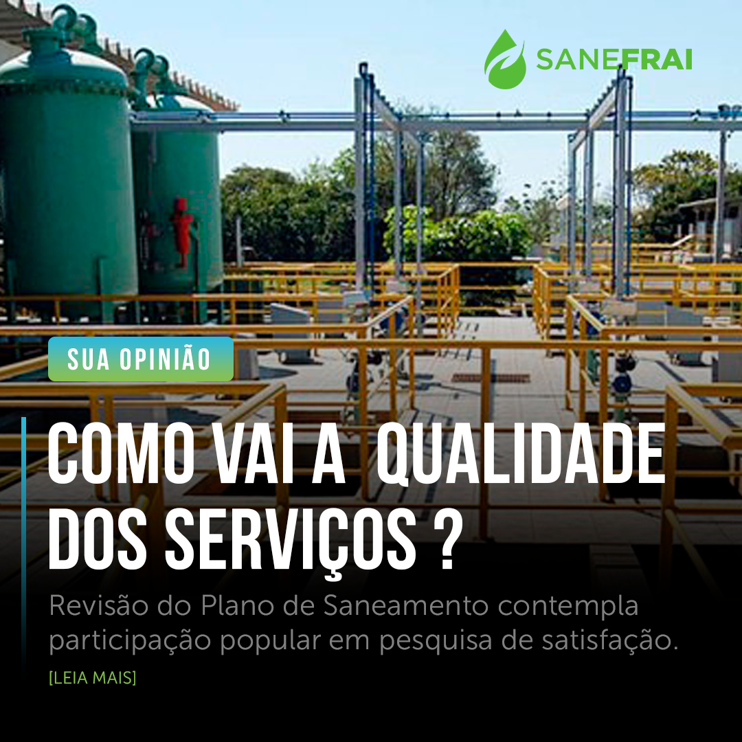 VOCÊ PODE OPINAR SOBRE A QUALIDADE DOS SERVIÇOS